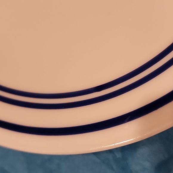 Corelle Vitrelle Deep Blue Double Stripe 6" Plates, Set of 3 - Picture 2 of 5